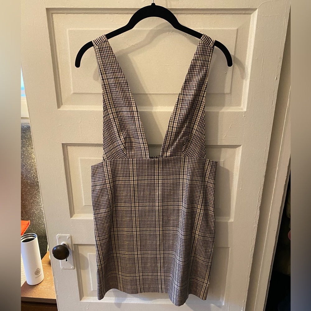 Zara Plaid/Houndstooth Jumper Dress NWT Size Medium
